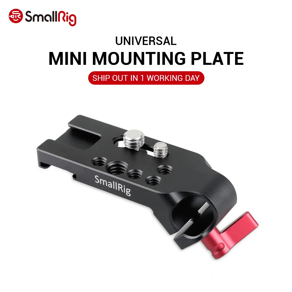 SmallRig Mini Mounting Plate with Single 15mm Rod Clamp with Two Cold Shoe on the Plate - 1906
SmallRig Mini Mounting Plate with Single 15mm Rod Clamp with Two Cold Shoe on the Plate - 1906