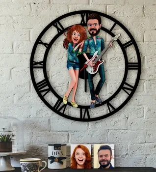 Personalized Valentine 'S Animation Caricature Of Wood Wall Saati-31 
Personalized Valentine 'S Animation Caricature Of Wood Wall Saati-31
