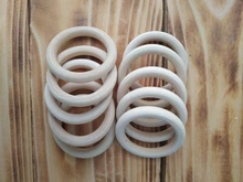 Anillo de madera sin BPA para bebé, mordedor de madera Natural para dentición de roedores, juguete Montessori DIY para regalo de pulsera de bebé de lactancia, 5 uds.