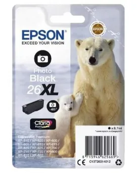 Epson Claria Premium photo Black Cartridge 26XL High Capacity Expression Premium XP-510 
Epson Claria Premium photo Black Cartridge 26XL High Capacity Expression Premium XP-510