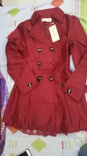 Gabardina larga con cuello vuelto para mujer, abrigo ajustado con doble botonadura de encaje, ropa de calle de talla grande 3XL, primavera 2020