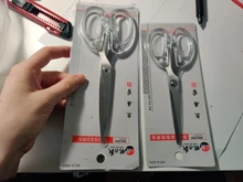 JIANWU-Tijeras de papelería con mango transparente sencilla, decoración suave para el hogar, diario, herramientas de corte, suministros de oficina, 1 ud.