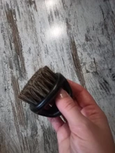 Cepillo de afeitar de piel de jabalí salvaje para hombre, utensilio de limpieza Facial para barbería, herramienta de afeitar con mango