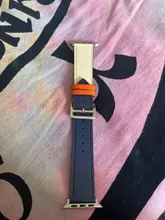 Correa de cuero para Apple watch, banda de 44mm, 40mm, 38mm, 42mm, iWatch, pulsera de una sola vuelta, reloj para Apple watch series 5 4 3 se 6
