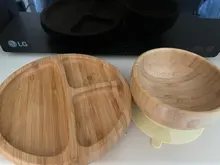 3 unids/set alimentación de bebé de la placa de la cena de alimentación vajilla con silicona succión Copa cuchara de madera de los niños de mercancías