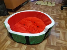 1pc Cute Kennel House Warm Cotton Watermelon Modeling Dog Bed Mat Sofa Pet Cat Bed