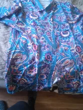 Blusa informal de manga larga con botones para otoño, camisa Retro con estampado colorido para mujer, cuello vuelto, parte de arriba ropa informal de talla grande