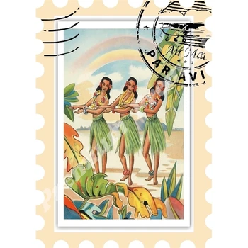 Hawaii souvenir magnet vintage tourist poster 
Hawaii souvenir magnet vintage tourist poster