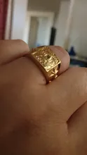Huitan-Anillo de lujo con letra de Color oro K para hombre, diseño de trofeo, Circonia cúbica brillante, boda, marido, fiesta, regalo de cumpleaños, joyería