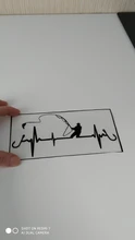 Sticker Funny Decorative Decal Motorcycle Heartbeat Fishing 3D