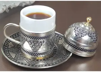 (12 Colors) Copper Turkish Moroccan Greek Coffee Espresso Cup and Saucer - Vintage for Serving and Drinking Hot 2.2 oz Small Mug
(12 Colors) Copper Turkish Moroccan Greek Coffee Espresso Cup and Saucer - Vintage for Serving and Drinking Hot 2.2 oz Small Mug