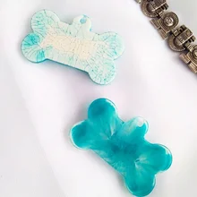 Molde de resina epoxi de cristal para llavero con forma de hueso, molde de silicona para manualidades, artesanía, decoración, colgante de llavero herramienta de fabricación
