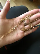 Collar de cadena gruesa steampunk para hombre y mujer, gargantilla punk con cierre, colgante, collares con estilo dorado grueso