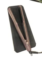 Esterilla de viaje de silicona resistente al calor, bolsa para rizar el pelo, plancha, multifunción, antideslizante, plana, Herramienta de Peinado