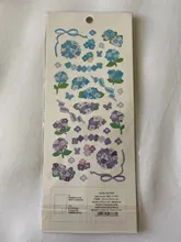 Pegatinas de flores de dibujos animados para mascotas, pegatinas bonitas de Corea Ins, láser brillante, papelería para teléfono móvil, adhesivo decorativo artesanal, 1 Uds.