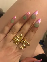 Anillos De Serpiente de moda para hombres y mujeres, joyas de metal de Color dorado, Punk Rock, joyería de Animal Vintage, anillo abierto Ajustable, venta al por mayor