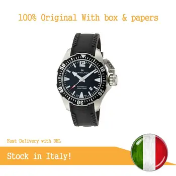 

Orologio Hamilton KHAKI NAVY FROGMAN H77605335 Automatico Acciaio Quandrante Nero Cinturino Gomma