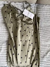 TRAF-vestido Midi Vintage de lunares para Mujer, Vestidos con tirantes finos cruzados, espalda descubierta