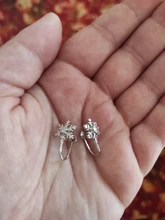 Pendientes de Clip de copos de nieve de estilo coreano para mujer, pendientes sin Piercing de cristal, joyería de moda 2020, pendiente sin orificio de oreja