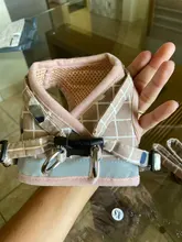 Arnés pequeño y mediano para perro, correa reflectante transpirable para el pecho, a cuadros, ropa para mascota Bichón, suministros de cadena para perro, chaleco estampado