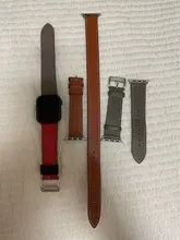 Correa de cuero de vaca 100% auténtico para Apple Watch 6 SE 5 4, correa de 42MM, 38MM, 44MM y 40MM para iWatch 6 5 4