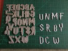 Plantillas con alfabeto en inglés, troqueles de corte de Metal para álbum de recortes/fotos, gofrado de papel DIY decorativas