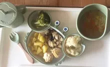 Bebé de lechón de silicona vajilla para bebé de dibujos animados cangrejo Anti-caída de la placa de la cena infantil niños alimentos complementarios tazón de platos