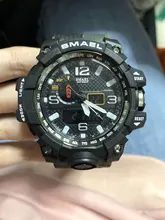 SMAEL-Reloj deportivo de cuarzo para hombre, cronógrafo analógico de estilo militar y a la moda, código 1545