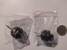 Lock Guitar-Strap Button-Pins Flat-Head Gold 2pcs Skidproof Black End-Chrome