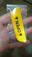 Pegatinas de advertencia de seguridad para puerta de coche, tira reflectante de apertura automática, resistente al agua, de larga distancia, luminosas, para Lada, 4 Uds.