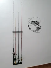 Booms Fishing-Soportes de caña de pescar, poste de pesca con montaje en pared modular para garaje, 6 varas, vertical, WV2