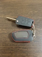 Funda protectora de cuero para llave de 100%, llavero para Pandora DXL 4950 DX-90BT, alarma bidireccional para coche, mando a distancia, LCD