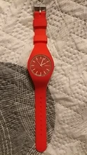 Reloj deportivo Geneva para hombre y mujer, pulsera ultrafina de silicona de Color crema de mujer