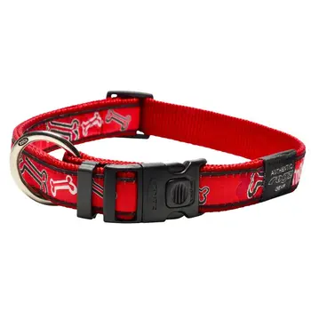 Dog collar rogz fancy dress xl-25mm 430-700mm red 
Dog collar rogz fancy dress xl-25mm 430-700mm red
