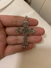 Collar de cadena con dije de Cruz para hombres y mujeres, Gargantilla gruesa, regalo de joyería