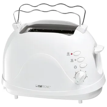 

Clatronic TA 3565 Toaster pan 2 slots 3 functional toast warm thaw level roasted heated bread rolls 700W White