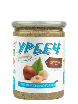 

Natural nut paste without sugar from hazelnuts 230 grams, Urbech TM #Spread_nut