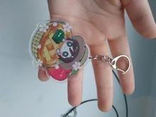 LLavero de acrílico con forma de V para hombre y mujer, llavero con colgante de juego, llavero para niños, joyería