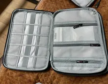 Caja organizadora de relojes de viaje con 18 ranuras para Apple Watch, caja de almacenamiento de correa de reloj, doble capa