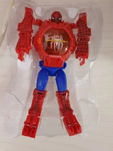 Disney Marvel los niños congelados reloj juguetes niños deformación araña Hombre-Capitán América electrónica de dibujos animados niños niñas niño reloj