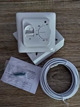 Termostato de calefacción de suelo mecánico, controlador electrónico de temperatura de calefacción de 16A, CA de 230V, ignífugo, PCV, termostato de pared