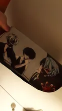 Estuche de maquillaje con asa para mujer, bolsa de lápices de Anime japonés Attack on Titan Tokyo Ghoul para niños
