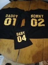 Ropa a juego para la familia, Camiseta de algodón con aspecto familiar, camisetas con estampado de letras divertidas de papá mamá chico y bebé, Tops con números para verano