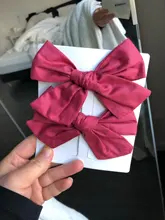 Conjunto de 2 unidades de ropa de verano para bebé, pinzas para el pelo con lazos grandes arcos de pelo para adolescentes, Diadema de algodón para chicas chicos niños, 14 colores, 2019