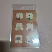 Mohamm-pegatina decorativa de PVC para Colegio estacionario tela creativa, oso de travestis, bonitos dibujos animados, serie, suministros, 1 Uds.