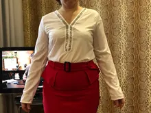 Blusa holgada informal con manga larga para verano, camisa moda de Hirigin con cuello en V para mujer, con lentejuelas, ropa suave