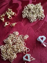 Conectores de anillos partidos de acero inoxidable abierto, accesorios de fabricación de joyería, oro y plata, 4, 5, 6 y 8mm, 200 Uds.