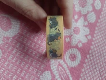 Cinta adhesiva decorativa con dibujo de gato perezoso, pegatina para álbum de recortes, papelería Kawaii