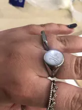 Anillo de acero inoxidable personalizado para mujer, sello de letra con parte superior redonda gruesa, Punk, joyería de moda