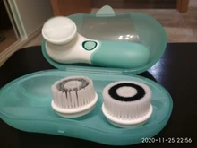 Cepillo eléctrico de silicona para limpieza Facial, cepillo limpiador de poros faciales, masajeador con Estuche De Viaje